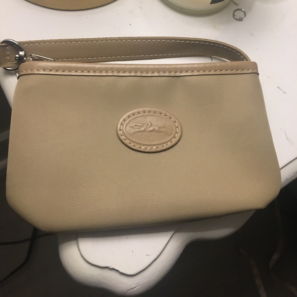Longchamp Mini Coin Purse in tan